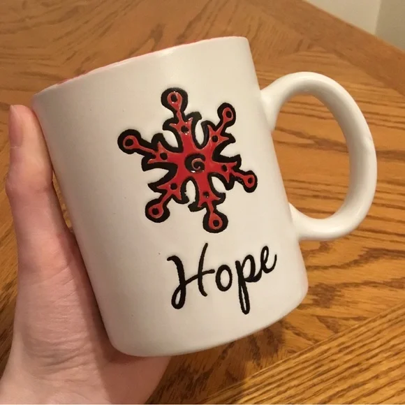 “Hope” Embossed Ceramic Christmas Mug - Picture 3 of 6